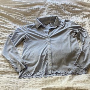 Liz Claiborne light blue button up blouse